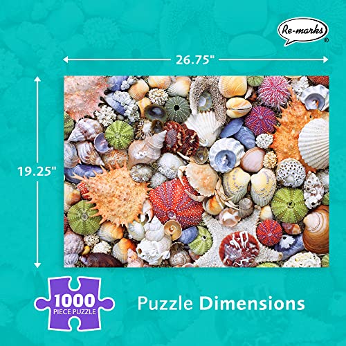 Re-marks Seashore Puzzle 1000-Piece Seashell Puzzle, Artistic Jigsaw Puzzle for All Ages - Made in USA - Image 3