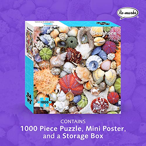 Re-marks Seashore Puzzle 1000-Piece Seashell Puzzle, Artistic Jigsaw Puzzle for All Ages - Made in USA - Image 2