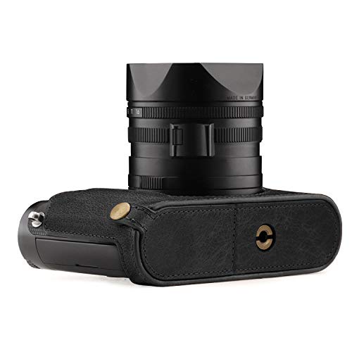 Megagear MG1400 Leica Q-P, Q (Typ 116) Ever Ready Genuine Leather Camera Half Case and Strap, with Battery Access, Black - Image 2