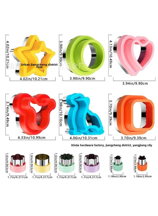 【 Randomly send two 】 Pocket sandwich mold edge banding cartoon bread pressing mold stainless steel biscuit mold cutting mold set specifications: large fruit embossing mold C color: color and shape Order and post pictures 【 Randomly send two 】 - Image 3