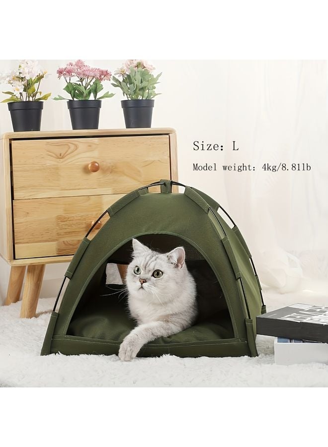 MOWKIT Soft and Comfortable Cozy Pet Tent - Solid Color Sleeping Nest for Cats and Dogs - Image 2