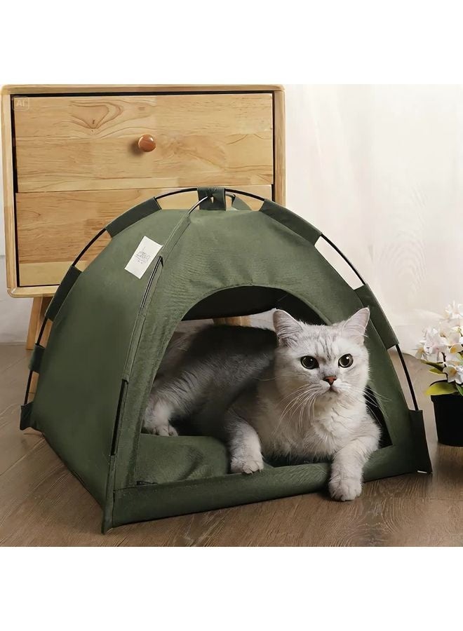 MOWKIT Soft and Comfortable Cozy Pet Tent - Solid Color Sleeping Nest for Cats and Dogs - Image 1