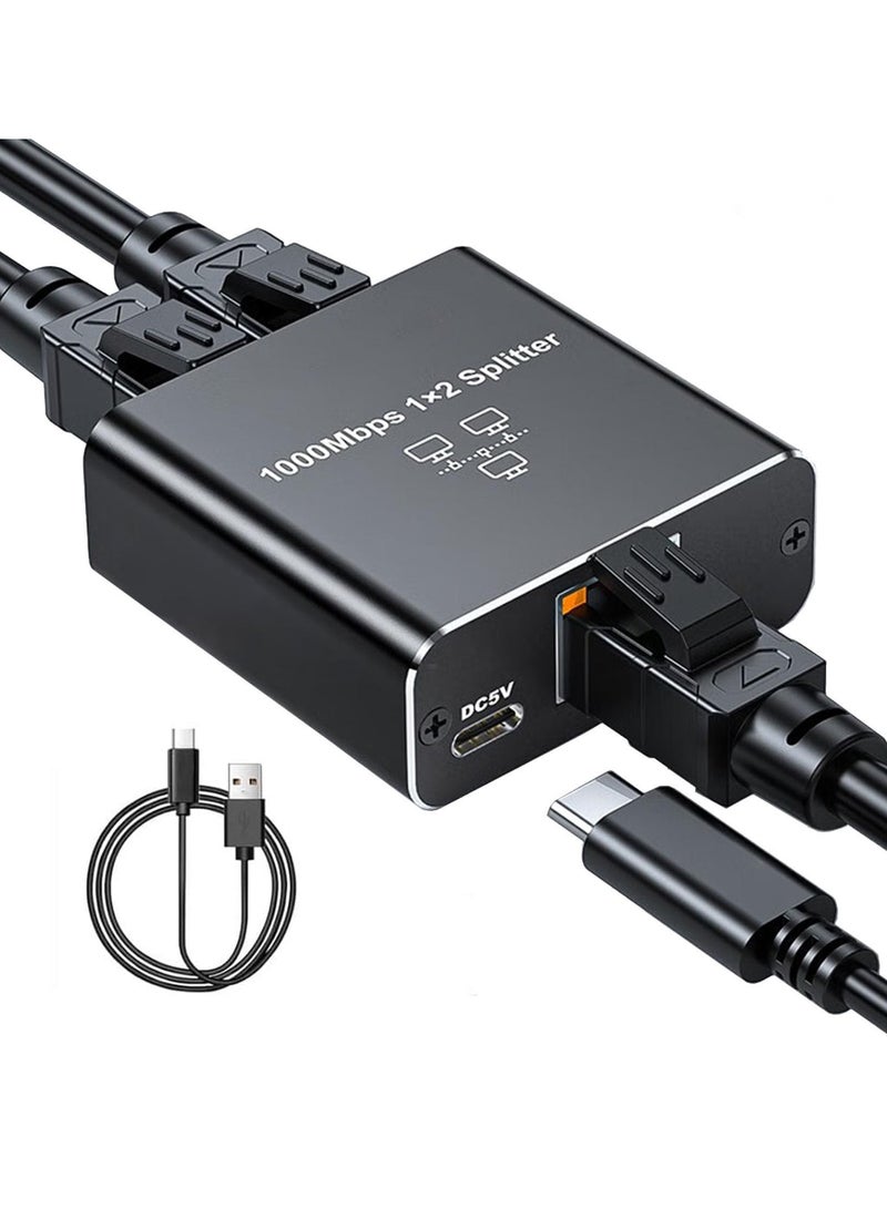 SYOSI RJ45 Network Splitter Adapter, Ethernet Cable Splitter, 1 to 3 Internet Splitter 1000Mbps High Speed LAN Network Splitter, 3 Devices Simultaneous Networking, for Cat5/5e/6/7/8 - Image 1