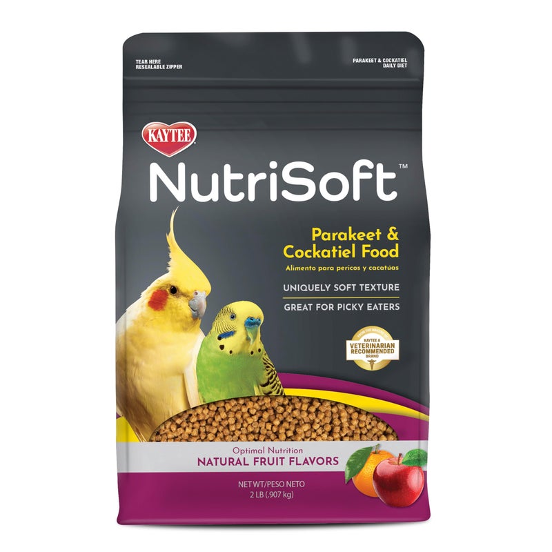 Kaytee NutriSoft Pet Parakeet & Cockatiel Bird Food, 2 lb - Image 1