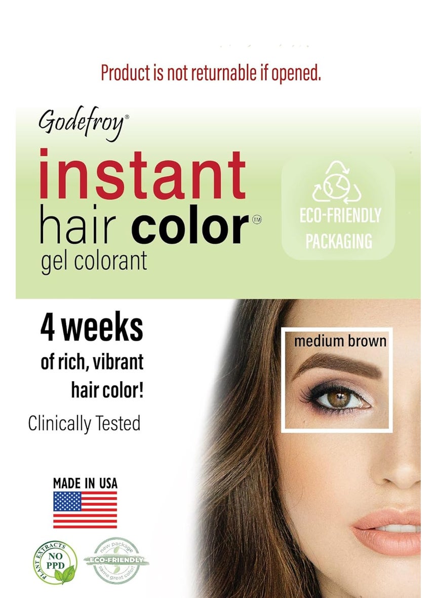Godefroy Godefroy Instant Hair Color 20 applications per kit  Medium Brown Professional Pack 20 Application Kit 