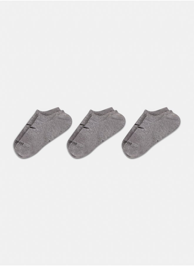 Nike Unisex Nike Everyday Plus Cushioned Footie Socks 3 Pairs  - Image 2