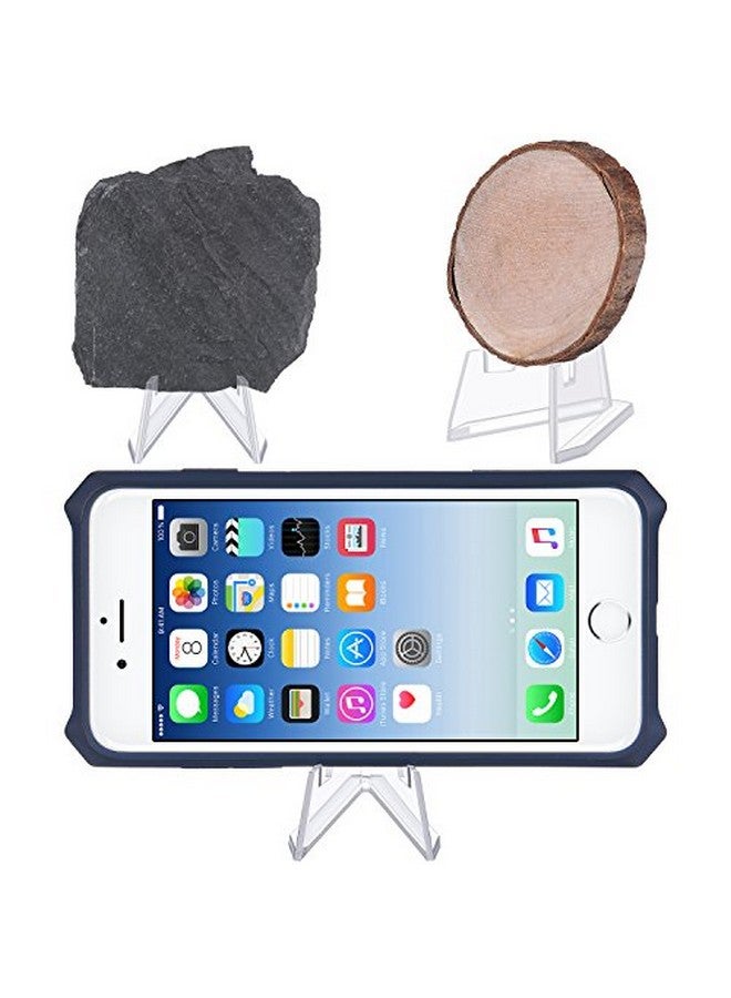 BOAO Boao 12 Packs Card Display Stand 2.24" Acrylic Easel Stands Mini Coin Picture Display Easel Holder Baseball Sports Card Trading Graded Holder for Challenge Coin Photo Frame Medal Watch PSA(Clear)  - Image 5