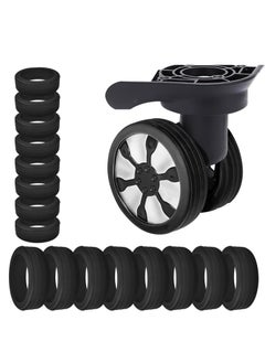 Generic Luggage Compartment Wheel Cover Protector,Luggage Wheel Covers,Suitcase Wheels Cover,,Trolley CaseSilicone Luggage Wheel Covers,Suitcase Silicone Wheel Covers,Black,16pcs/set  - Image 1