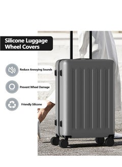 Generic Luggage Compartment Wheel Cover Protector,Luggage Wheel Covers,Suitcase Wheels Cover,,Trolley CaseSilicone Luggage Wheel Covers,Suitcase Silicone Wheel Covers,Black,16pcs/set  - Image 2