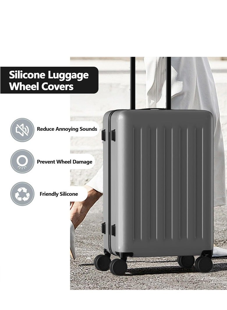 Luggage Compartment Wheel Cover Protector,Luggage Wheel Covers,Suitcase Wheels Cover,,Trolley CaseSilicone Luggage Wheel Covers,Suitcase Silicone Wheel Covers,Black,16pcs/set - Image 2
