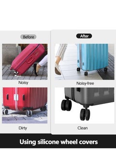 Generic Luggage Compartment Wheel Cover Protector,Luggage Wheel Covers,Suitcase Wheels Cover,,Trolley CaseSilicone Luggage Wheel Covers,Suitcase Silicone Wheel Covers,Black,16pcs/set  - Image 3