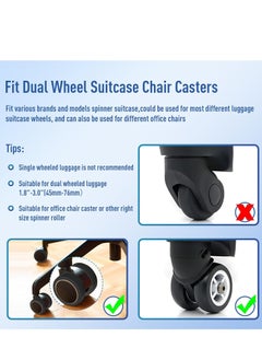 Generic Luggage Compartment Wheel Cover Protector,Luggage Wheel Covers,Suitcase Wheels Cover,,Trolley CaseSilicone Luggage Wheel Covers,Suitcase Silicone Wheel Covers,Black,16pcs/set  - Image 4