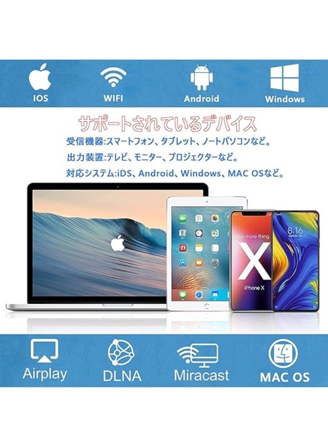 إني كاست محول عرض شاشة لاسلكي HDMI بدعم 4K HD مع دونجل واي فاي لعرض شاشة الهاتف على التلفزيون بسهولة - Image 4