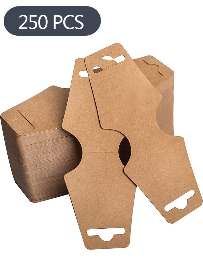 Ant 250-Piece Necklace Display Cards, Jewelry Display Cards, Bracelet Card Holder Blank Kraft Paper, Price Tags Card for Packaging NecklacesBracelets Keychains Hair Ties - Image 1