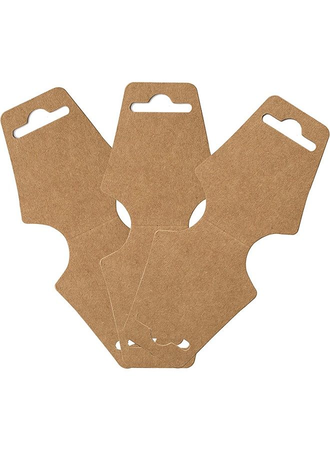 Ant 250-Piece Necklace Display Cards, Jewelry Display Cards, Bracelet Card Holder Blank Kraft Paper, Price Tags Card for Packaging NecklacesBracelets Keychains Hair Ties - Image 4