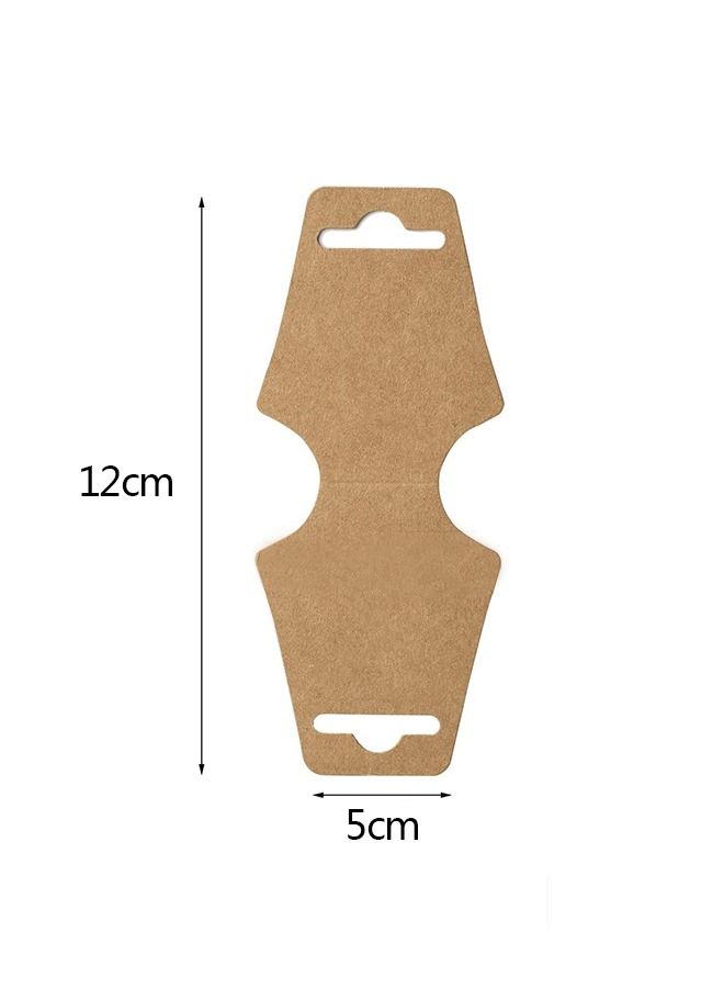 Ant 250-Piece Necklace Display Cards, Jewelry Display Cards, Bracelet Card Holder Blank Kraft Paper, Price Tags Card for Packaging NecklacesBracelets Keychains Hair Ties - Image 2