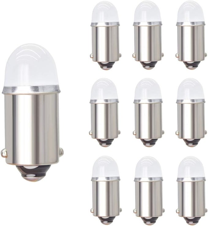 BA9S 53 57 1895 64111 LED Light Bulb for Car 12V Yellow - Pack of 10