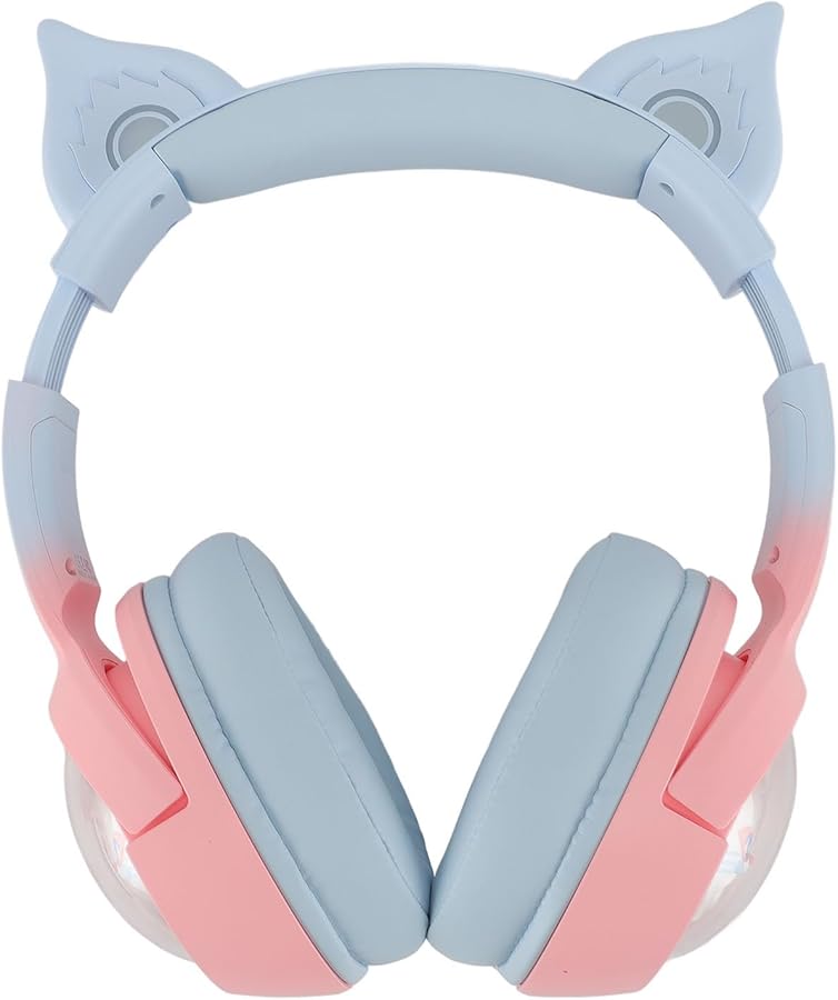 Colorful Glowing Ears Gaming Headphone Retractable Headband 10 Hours Playback USB Type C - Image 5