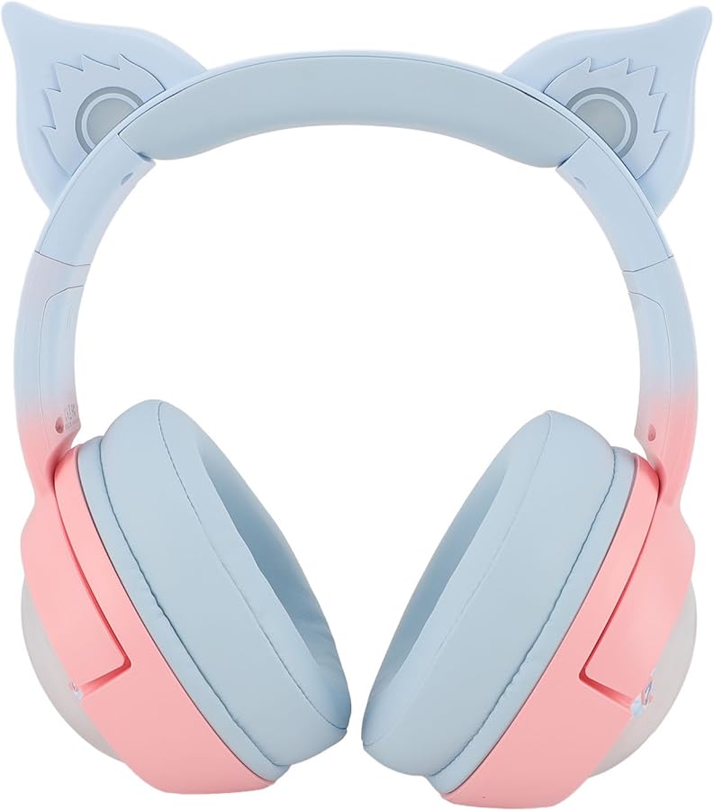 Colorful Glowing Ears Gaming Headphone Retractable Headband 10 Hours Playback USB Type C - Image 4