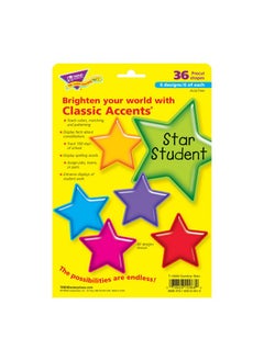 Trend Enterprises Trend Gumdrop Stars Classic Accents Variety Pack, Classroom Bulletin Board Cut Outs, 5-1/2 To 6 Inches, 36 Count  - Image 3