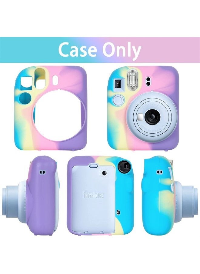 Aenllosi Silicon Protective Cover Suitable for Fujifilm Instax Mini 12 Camera with Shoulder Strap(Colorful,Case Only)  - Image 3