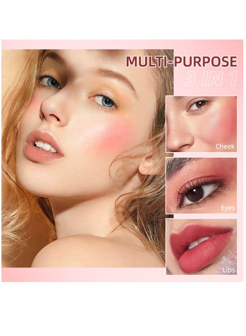 QiBest بلوش سائل كريمي بالورد للخدود عصا كريمية ناعمة بلوش سائل متعدد الشفافية فرشاة كبيرة سائلة لتلوين البشرة عصا للوجه والعينين والشفتين تدوم طويلاً وتبدو طبيعية تمتزج بشكل مثالي مع البشرة #04 - Image 2