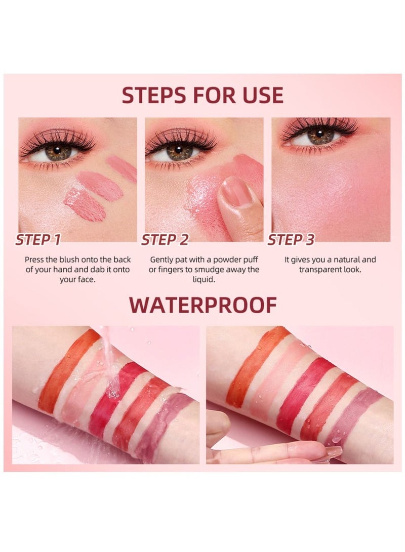 QiBest بلوش سائل كريمي بالورد للخدود عصا كريمية ناعمة بلوش سائل متعدد الشفافية فرشاة كبيرة سائلة لتلوين البشرة عصا للوجه والعينين والشفتين تدوم طويلاً وتبدو طبيعية تمتزج بشكل مثالي مع البشرة #04 - Image 5