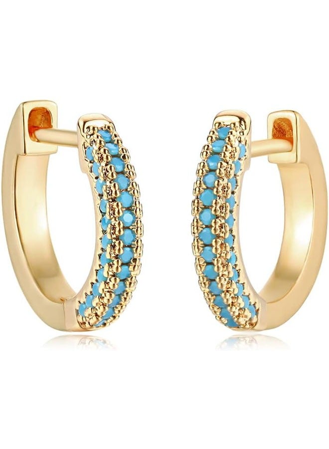 Mevecco Women Huggie Earrings Gold Hoop 14K Gold Filled Small Simple Hypoallergenic Everyday Jewelry - Image 1