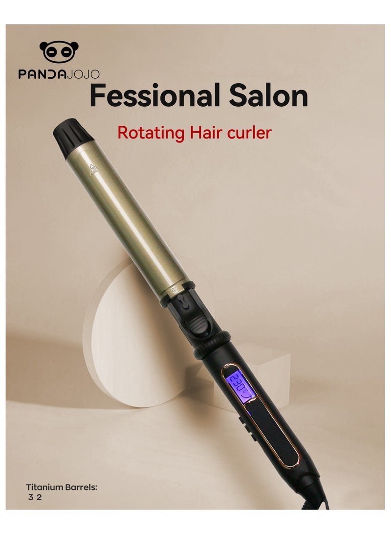 PANDA JOJO 32mm Curling Iron with Tourmaline Ceramic, 32mm Digital Display Curling Iron, 32mm Barrel Produces Classic Curls – for Use on Short, Medium, and Long Hair - Image 1