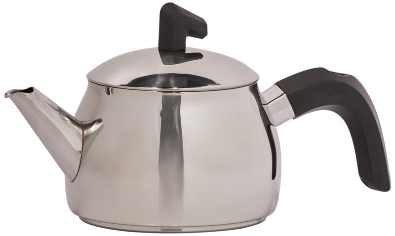 Karaca Belinay Teapot Set Silver Black, Medium Teapot, 18/10 Stainless Steel, Teapot/Lid (1 lt, 2.20 lb), Tea Kettle (1.6 lt, 3.5 lb), Suitable for Induction - Image 4
