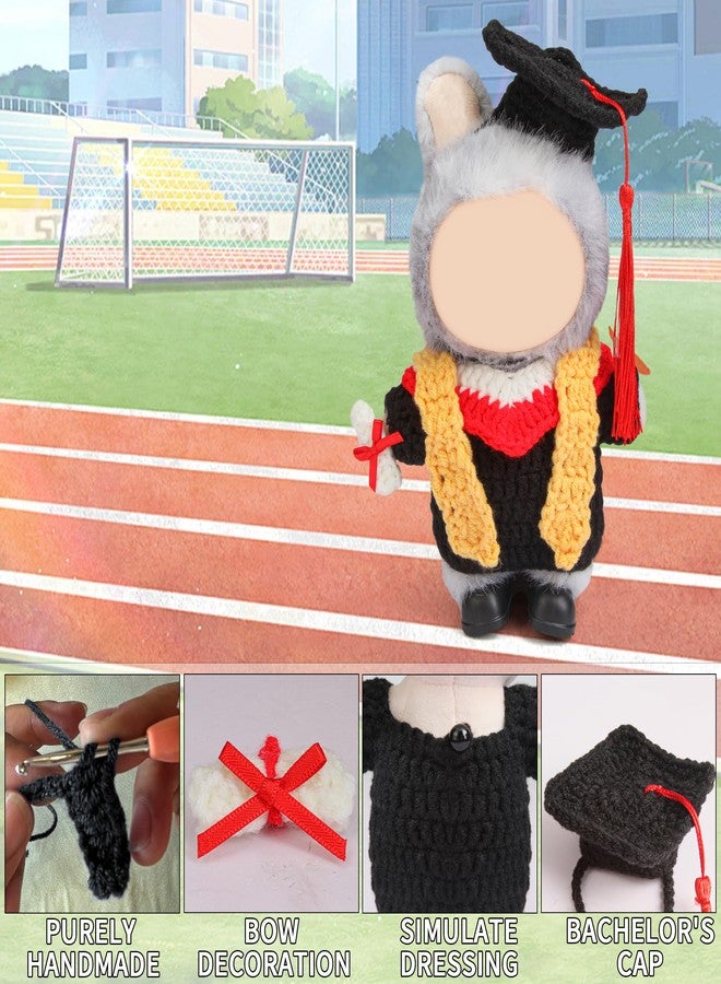 Voccim Handmade Clothes for 17cm Doll - Knitting Wool Dolls Graduation Gown Set - Premium Handcrafted Crochet Dolls Outfit with Complete Accessories (No Doll) - Image 3