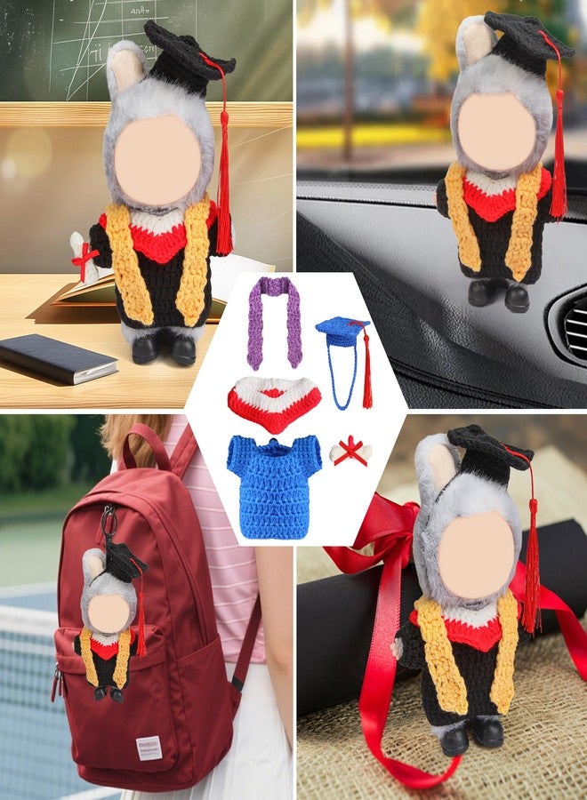 Voccim Handmade Clothes for 17cm Doll - Knitting Wool Dolls Graduation Gown Set - Premium Handcrafted Crochet Dolls Outfit with Complete Accessories (No Doll) - Image 2
