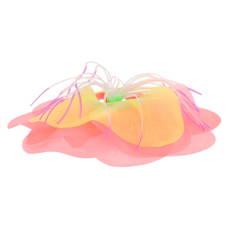 Red Glowing Coral Plant Decoration Soft Silicone Safe Lightweight Fish Tank Aquatic Accessory - Image 2