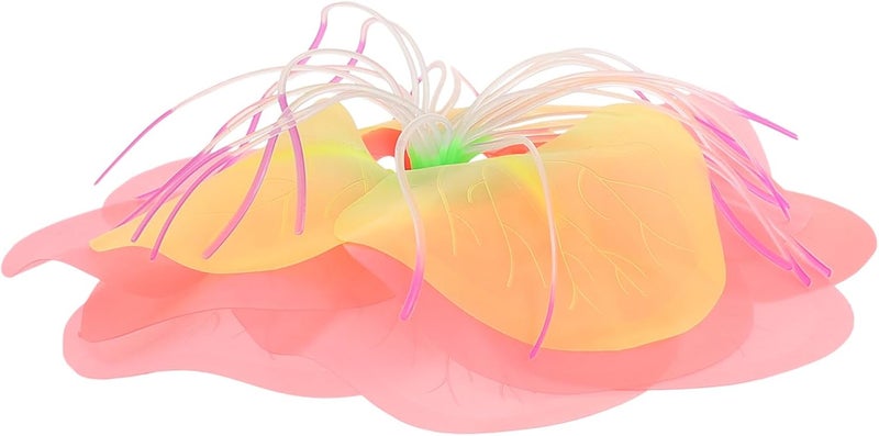 Red Glowing Coral Plant Decoration Soft Silicone Safe Lightweight Fish Tank Aquatic Accessory - Image 1