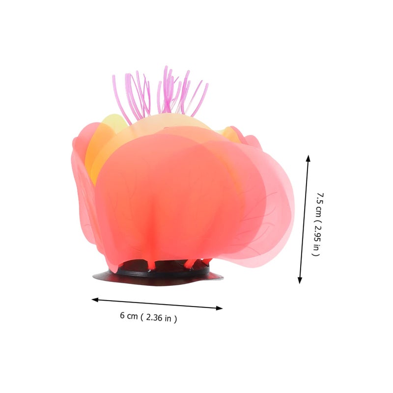 Red Glowing Coral Plant Decoration Soft Silicone Safe Lightweight Fish Tank Aquatic Accessory - Image 5