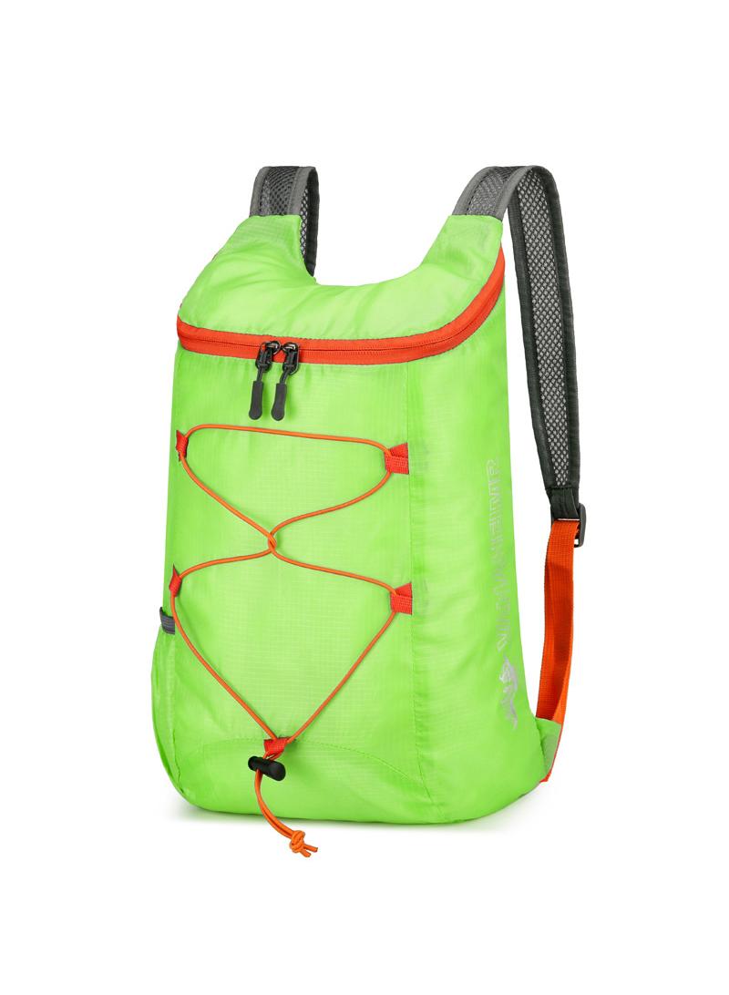 Generic Outdoor Riding Bag Ultra-Light Oxford Cloth Hiking Bag Waterproof Foldable Backpack Green - Image 1