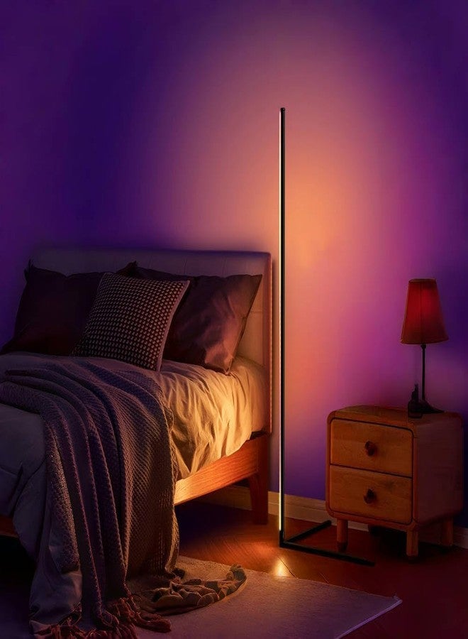 يوجام مصباح أرضي LED من YUGAM بتقنية RGB+IC، مصباح زاوية ذكي، تصميم عصري لغرفة المعيشة وغرفة النوم (عبوة من قطعة واحدة) - Image 3