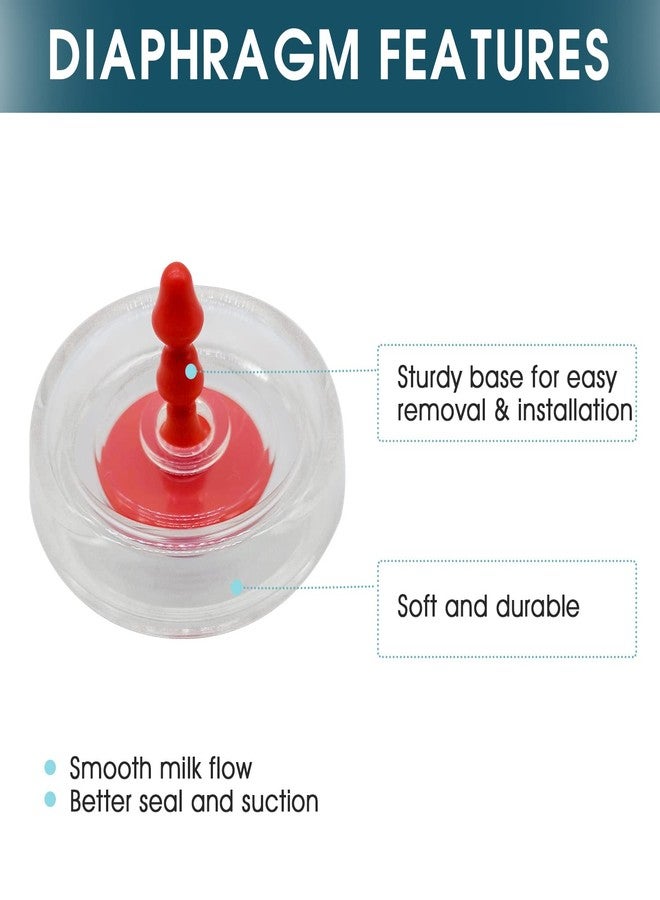 Weirical Manual Breast Pumps Parts Silicone Diaphragm&Duckbill Valve Compatible with Lansinoh Breast Pumps Replace Lansinoh Pump Parts/Accessories Use with Manual - Image 2