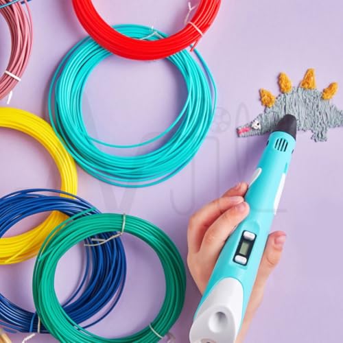 NFIL3D 11pcs Multicolor Filament of 3D Pen 5Meter Each | 3D Pen Filament | 3D Pen Refill | 3D Pen for Kids | Compatible with All 3D Pens | 1.75mm | (Set of 10Pcs) + 1Free (Pack of 11) - Image 3