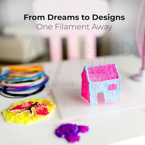 NFIL3D 11pcs Multicolor Filament of 3D Pen 5Meter Each | 3D Pen Filament | 3D Pen Refill | 3D Pen for Kids | Compatible with All 3D Pens | 1.75mm | (Set of 10Pcs) + 1Free (Pack of 11) - Image 4