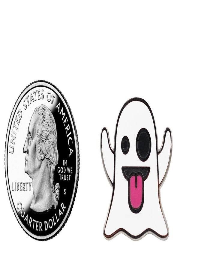 Real Sic Ghost Emoji Enamel Pin by Real Sic - Halloween Pins Series - Cute Snapchat Ghost Emoji Pin for Backpacks, Jackets, Hats & Tops - Image 4