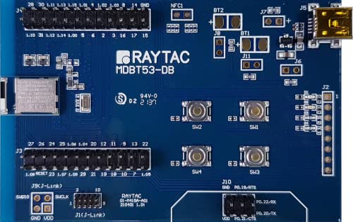 Raytac MDBT53DB Nordic nRF5340 Module Demo Board Dev Kit 48 GPIO Bluetooth Module BT52 FCC IC CE Telec KC SRRC Chip Antenna - Image 3