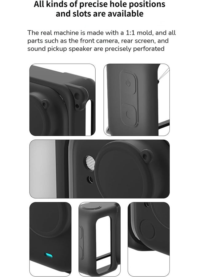 SJet Protective Kit for Insta360 Ultra, Full Body Silicone Case, Silicone Lens Cap, 2 Pack Screen Protector Insta360 Ultra, Action Camer Accessories Kit - Image 4