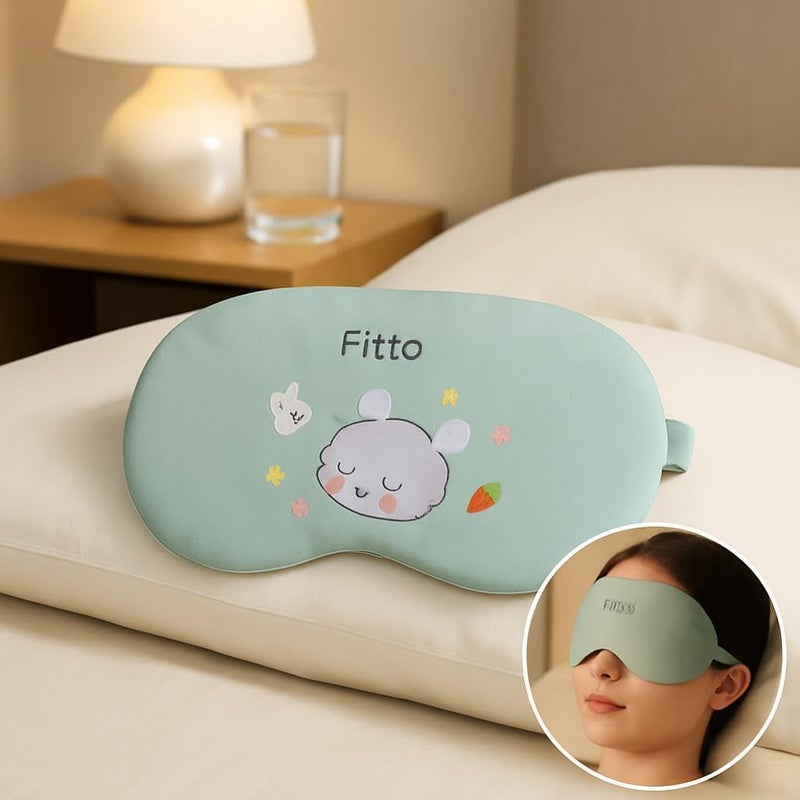 Fitto Night Blindfold Mask - Breathable and Soft Eye Mask for Comfortable Sleep, Green - Image 3