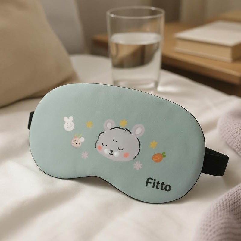Fitto Night Blindfold Mask - Breathable and Soft Eye Mask for Comfortable Sleep, Green - Image 2