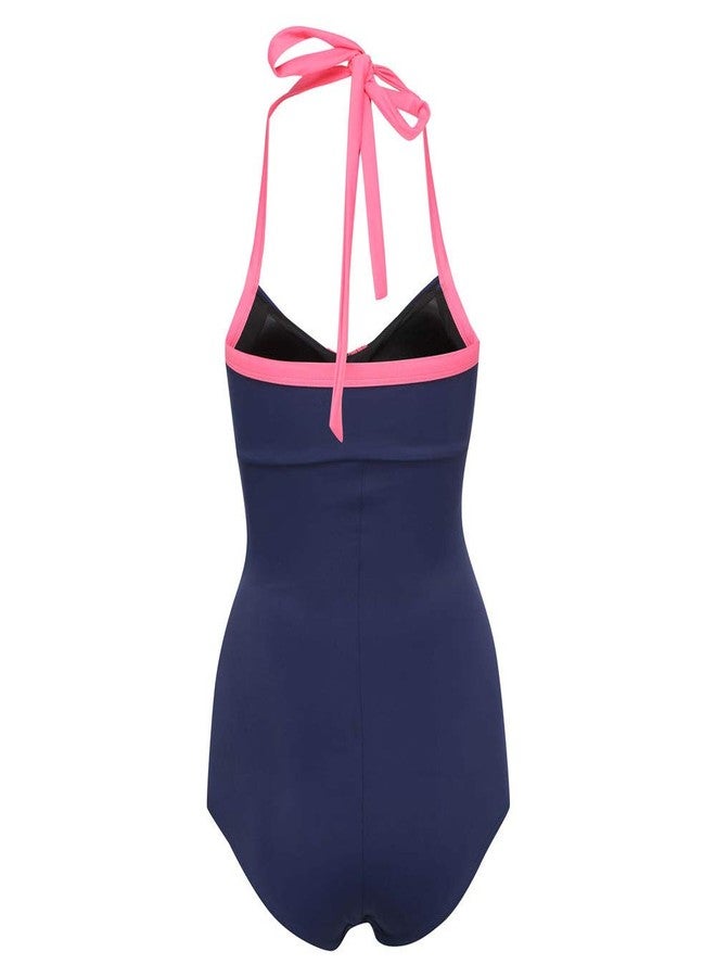 Amante Halter Neck One Piece New Navy Small - Image 3