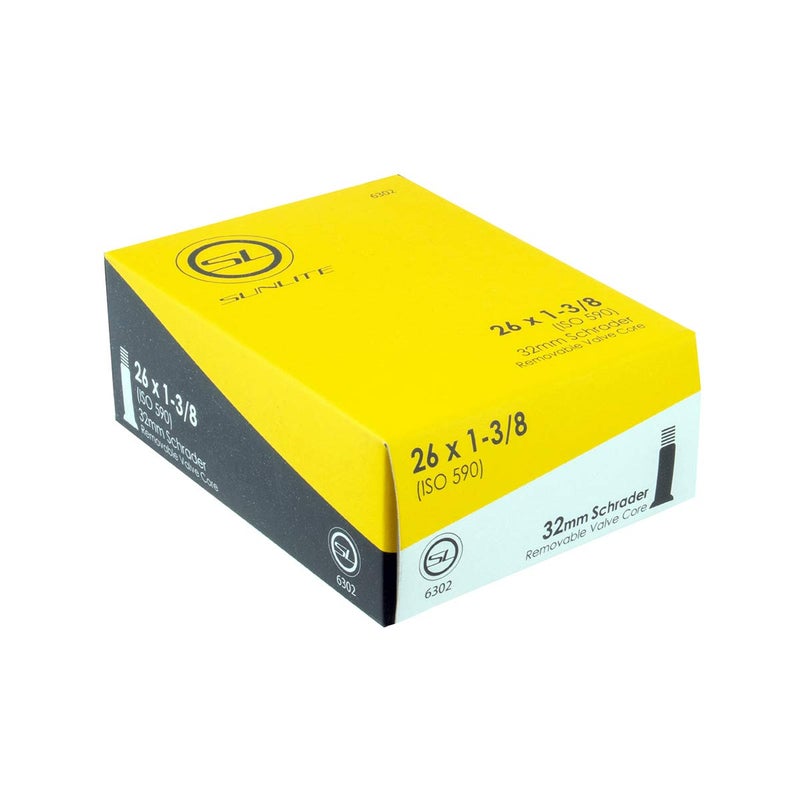 Sunlite Schrader Valve Bicycle Tubes, 26 x 1-3/8 / 32mm Valve - Image 2