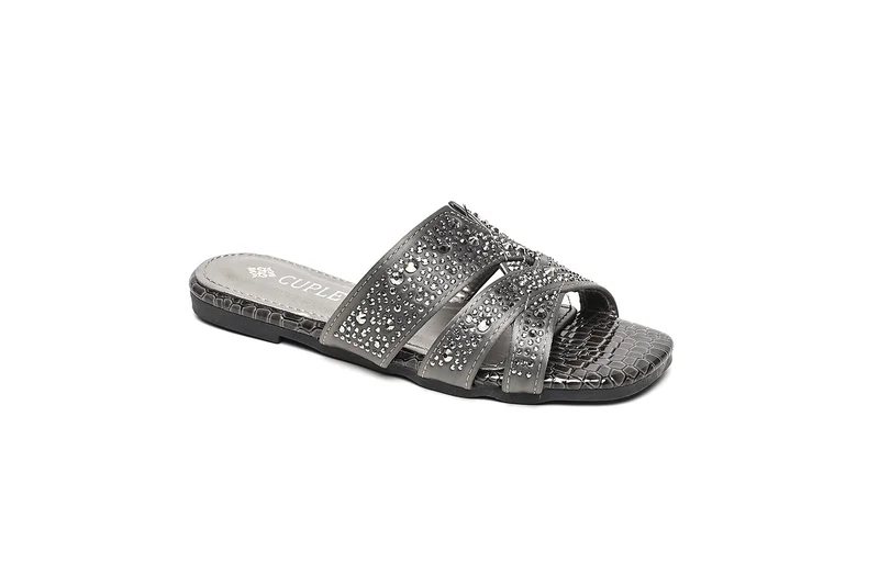 Cuple Girls embellished slide sandals