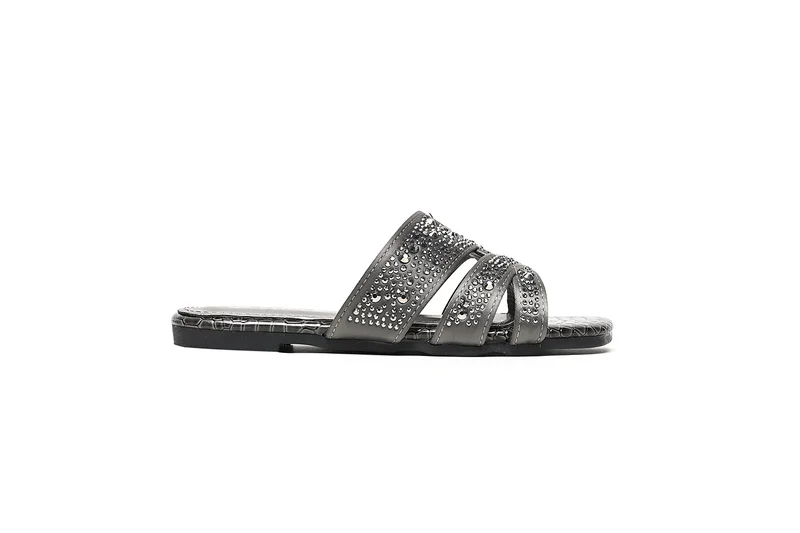 Cuple Girls embellished slide sandals