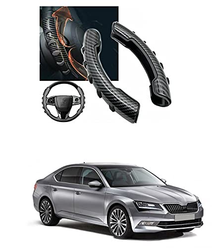 PRIKNIK Steering Wheel Grip Cover Non-Slip Sporty Design for 15 Inch Steering Wheel Compatible with S-Koda S-uperb - Image 1